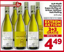 Billa RJP Pfaffl Muskateller Super.Duftig od. Grüner Veltliner Voll.Pfeffrig Angebot