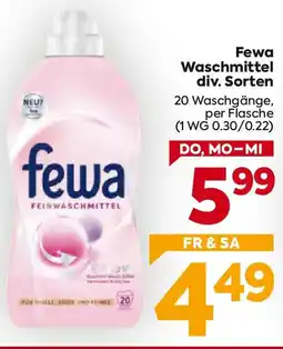 Billa Fewa Feinwaschmittel Angebot