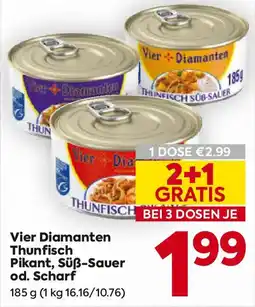Billa Vier Diamanten Thunfisch Pikant, Süß-Sauer od. Scharf Angebot