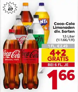 Billa Coca-Cola Limonaden Angebot