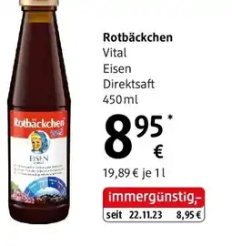 dm Rotbäckchen Vital Eisen Direktsaft Angebot
