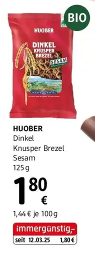 dm Huober Dinkel Knusper Brezel Sesam Angebot