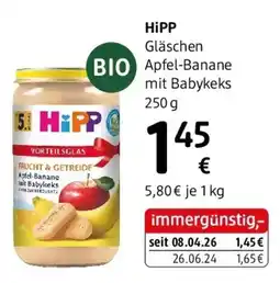 dm HiPP Gläschen Apfel-Banane mit Babykeks Angebot