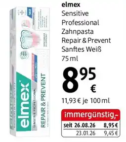 dm elmex Sensitive Professional Zahnpasta Repair & Prevent Sanftes Weiß Angebot