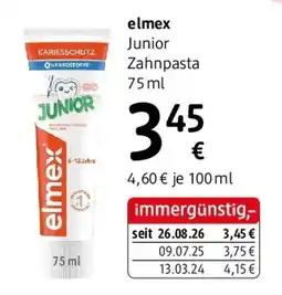 dm elmex Junior Zahnpasta Angebot