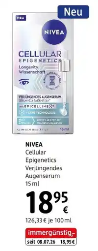 dm NIVEA Cellular Epigenetics Verjüngendes Augenserum Angebot