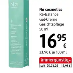 dm Nø cosmetics Re-Balance Gel-Creme Angebot