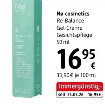 Nø cosmetics Re-Balance Gel-Creme