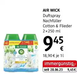 dm Air Wick Duftspray Nachfüller Cotton & Flieder Angebot