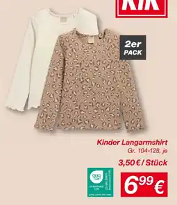 KiK KIK Kinder Langarmshirt Angebot