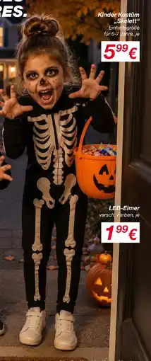 KiK Kinder Kostüm „Skelett“ Angebot