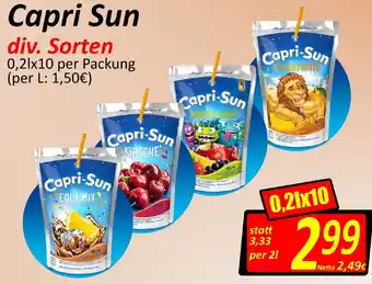 Wurstico Capri Sun Div. Sorten 0,2lx10 Angebot