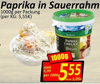 Wurstico Paprika In Sauerrahm 1000g Angebot