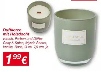 Cosy & Spice Duftkerze mit Holzdocht