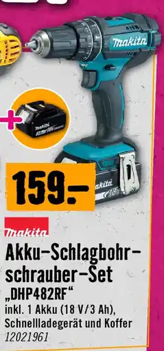 Hornbach Makita Akku-Schlagbohrschrauber-Set „DHP482RF“ Angebot