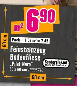 Hornbach Feinsteinzeug Bodenfliese "Pilat Nero" Angebot