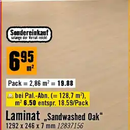 Hornbach Laminat "Sandwashed Oak" Angebot