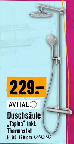 Hornbach AVITAL Duschsäule "Topino" inkl. Thermostat Angebot