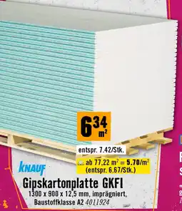 Hornbach Knauf Gipskartonplatte GKFI Angebot