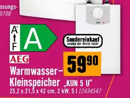 Hornbach AEG Warmwasser-Kleinspeicher „KUN 5 U“ Angebot