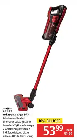 Pagro Diskont LENTZ Akkustaubsauger 2-in-1 Angebot