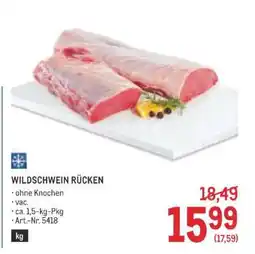 Metro WILDSCHWEIN RÜCKEN Angebot
