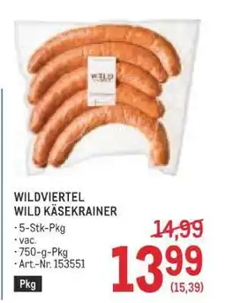 Metro WILDVIERTEL WILD KÄSEKRAINER Angebot