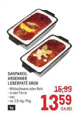 Metro SANPAREIL ARDENNER LEBERPATÉ GROB Angebot