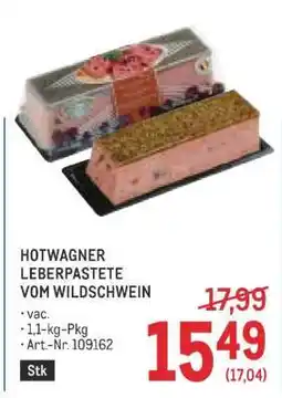 Metro HOTWAGNER LEBERPASTETE VOM WILDSCHWEIN Angebot