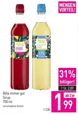 Sutterlüty Billa immer gut Sirup Angebot