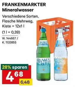Lagerhaus Frankenmarkter Mineralwasser Angebot