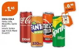Müller Coca-Cola Fanta, Cola, MezzoMix, Sprite Angebot