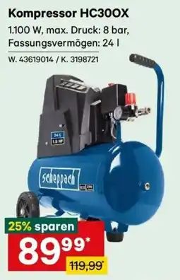 Lagerhaus Kompressor HC30OX Scheppach Angebot