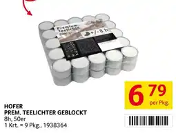 Transgourmet HOFER PREM. TEELICHTER GEBLOCKT Angebot