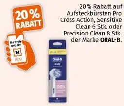 Müller Oral-B Aufsteckbürsten Pro Cross Action, Sensitive Clean oder Precision Clean Angebot