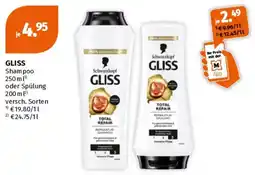 Müller Schwarzkopf GLISS Total Repair Shampoo Angebot