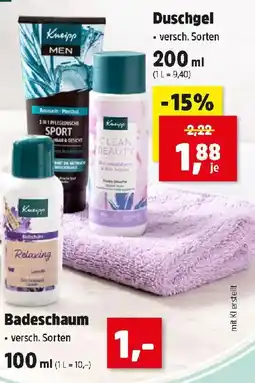 Thomas Philipps Kneipp Duschgel Angebot