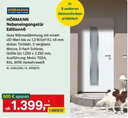 Lagerhaus HÖRMANN Nebeneingangstür Edition46 Angebot