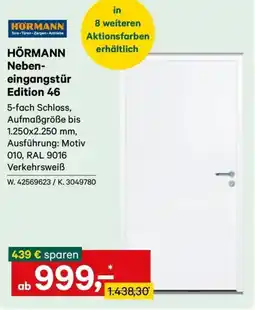 Lagerhaus HÖRMANN Nebeneingangstür Edition 46 Angebot