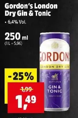 Thomas Philipps Gordon's London Dry Gin & Tonic Angebot