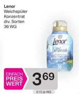 Bipa Lenor Weichspüler Konzentrat Angebot