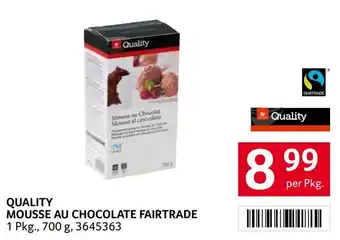Quality Mousse au Chocolate Fairtrade
