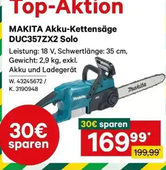 MAKITA Akku-Kettensäge DUC357ZX2 Solo