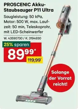 Lagerhaus Proscenic Akku-Staubsauger P11 Ultra Angebot