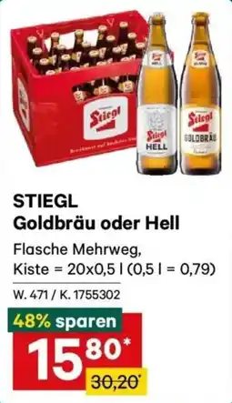 Lagerhaus Stiegl Goldbräu oder Hell Angebot