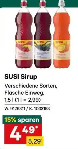 Lagerhaus SUSI Sirup Angebot