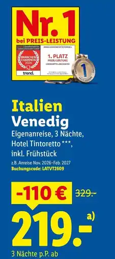 Lidl Reisen Italien Venedig Angebot