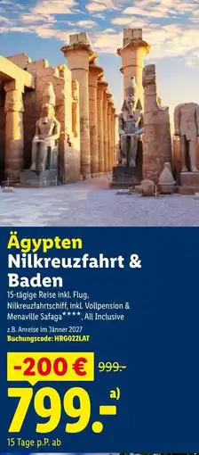 Lidl Reisen Ägypten Nilkreuzfahrt & Baden Angebot
