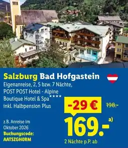 Lidl Reisen Salzburg Bad Hofgastein Angebot