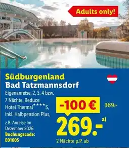 Lidl Reisen Bad Tatzmannsdorf Angebot